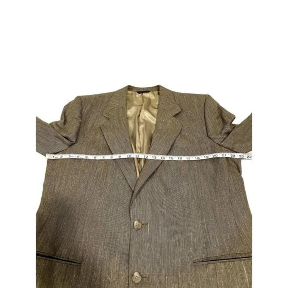 Lanvin‎ Vintage Tan Microstripe Blazer 46L